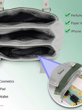 A stylish and spacious grey shoulder handbag designed for daily use. Made with premium quality material, lightweight, durable, and perfect for office, shopping, and casual outings.